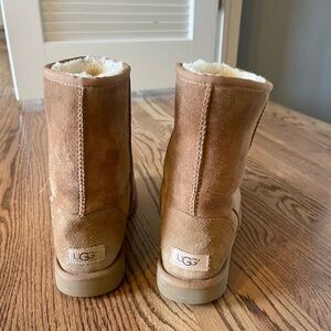 UGG Chestnut Suede Classic Short Slippers